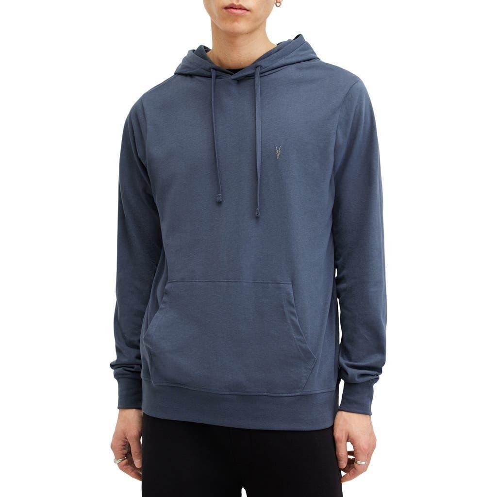 ALLSAINTS Brace Pullover Brushed Cotton Hoodie In Smith Blue Product Image