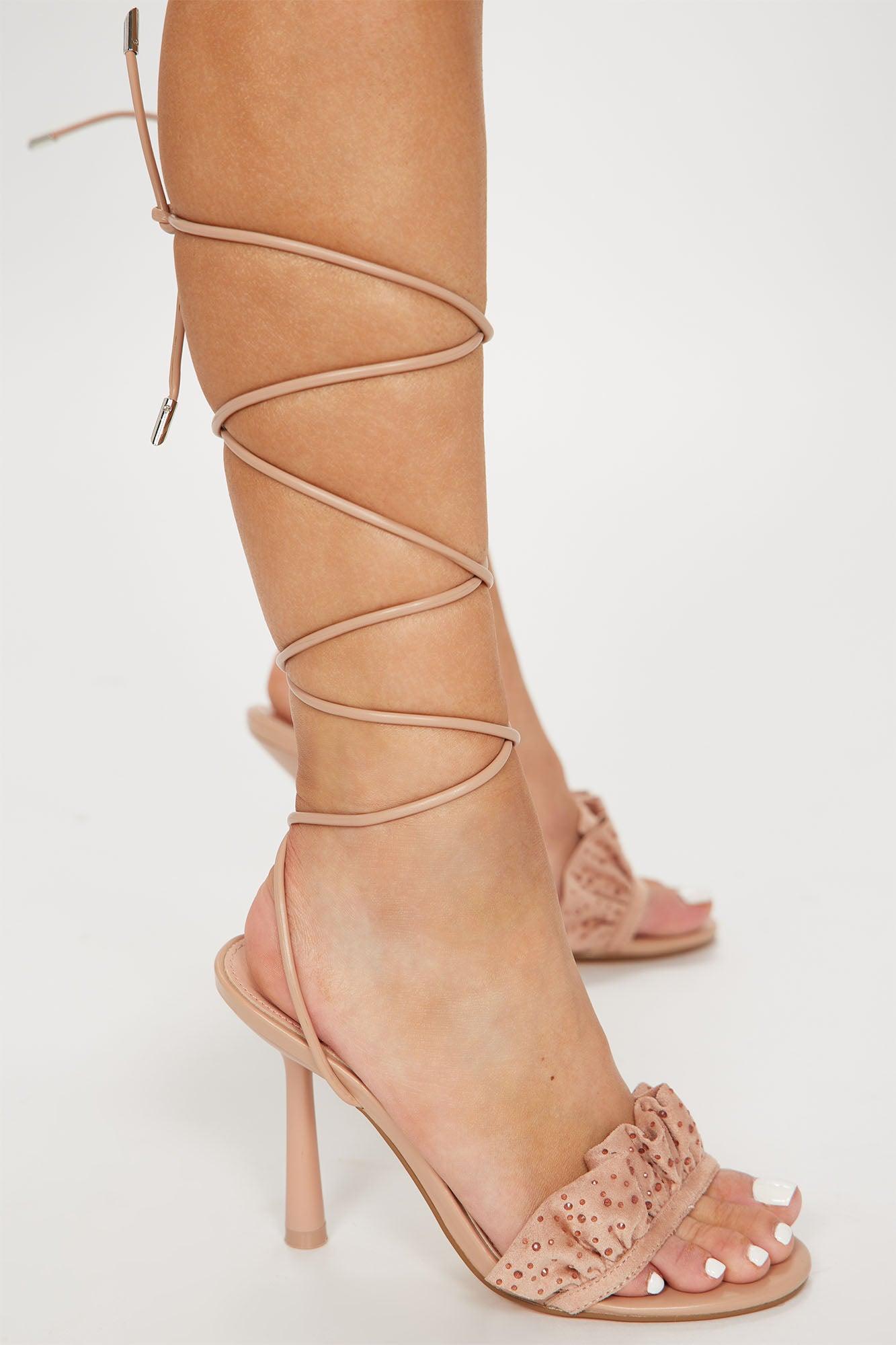 Make It Easy Strappy Heeled Sandals - Nude Product Image