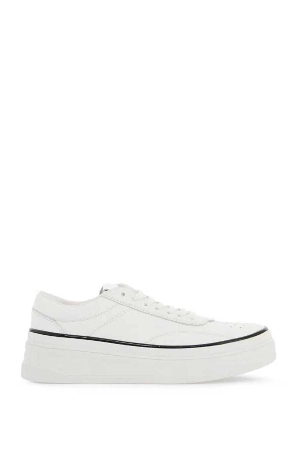 Leather Sneakers For Everyday In White product image