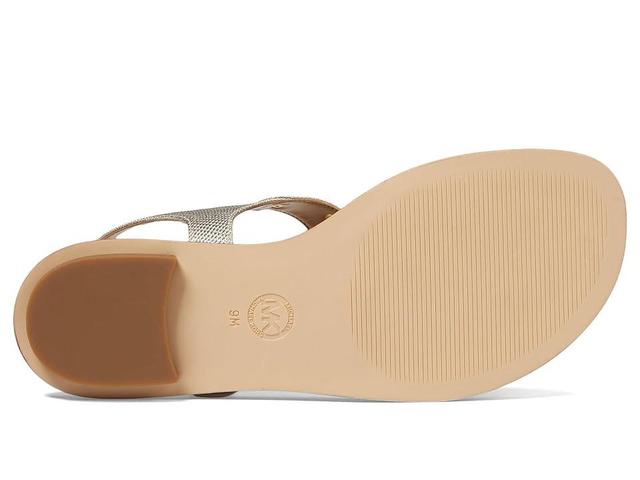 MICHAEL Michael Kors MK Plate Thong (Pale Embossed Lizard Specchio) Women's Sandals Product Image