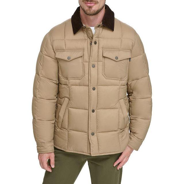 Mens Dockers Midweight Quilted Shacket with Corduroy Collar Product Image