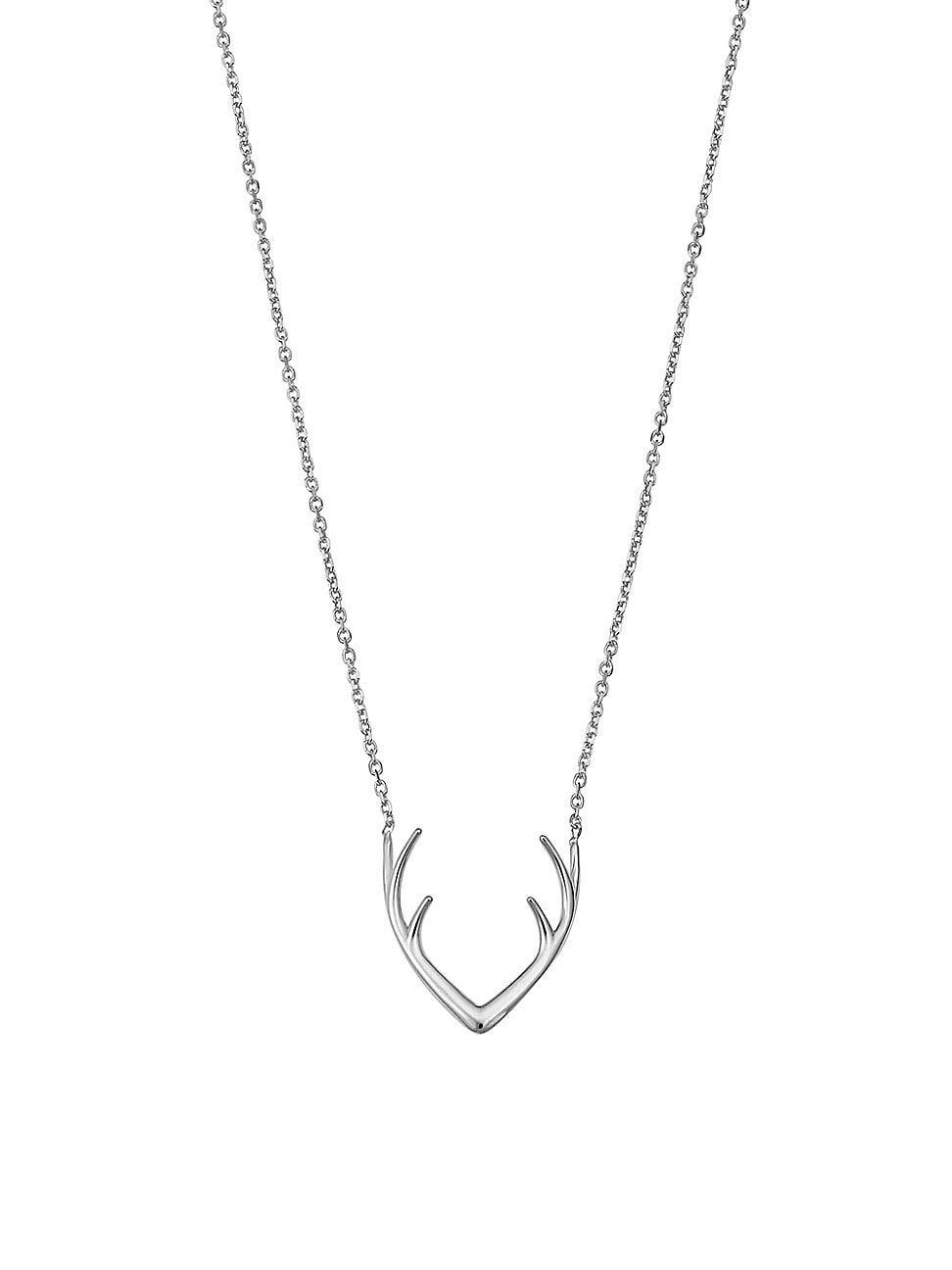 Womens 14K White Solid Gold Central Park Necklace Product Image