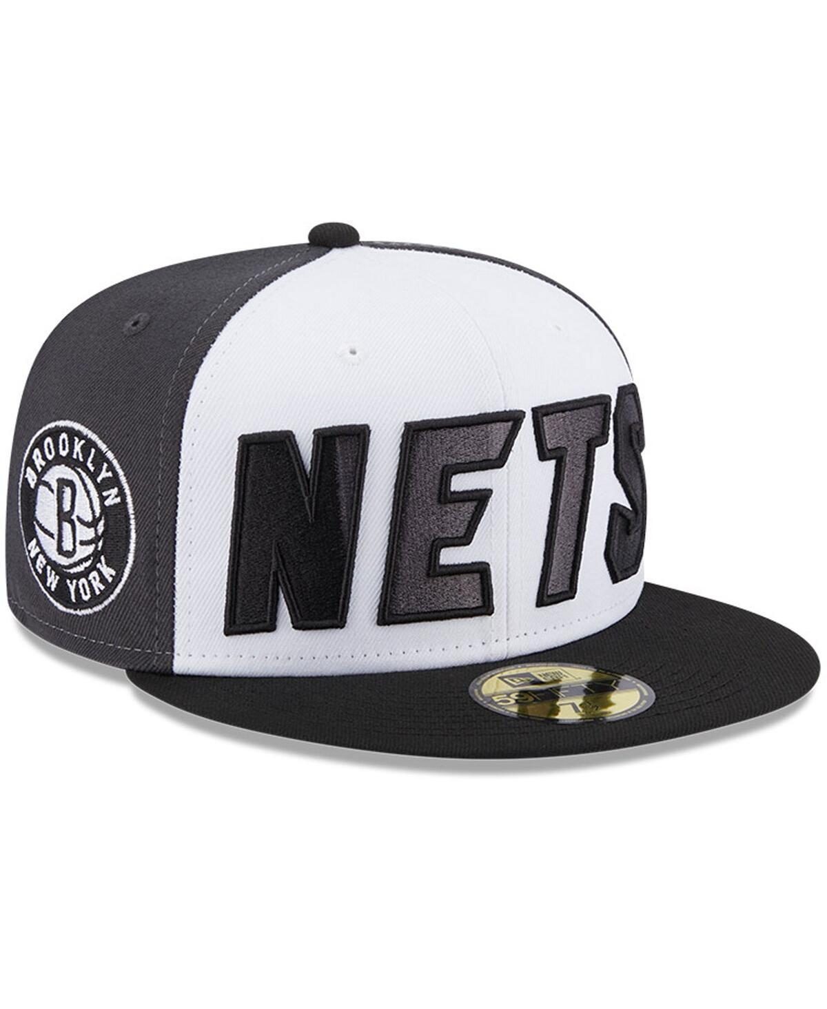 Mens New Era White Brooklyn Nets Back Half 9FIFTY Fitted Hat - White Product Image