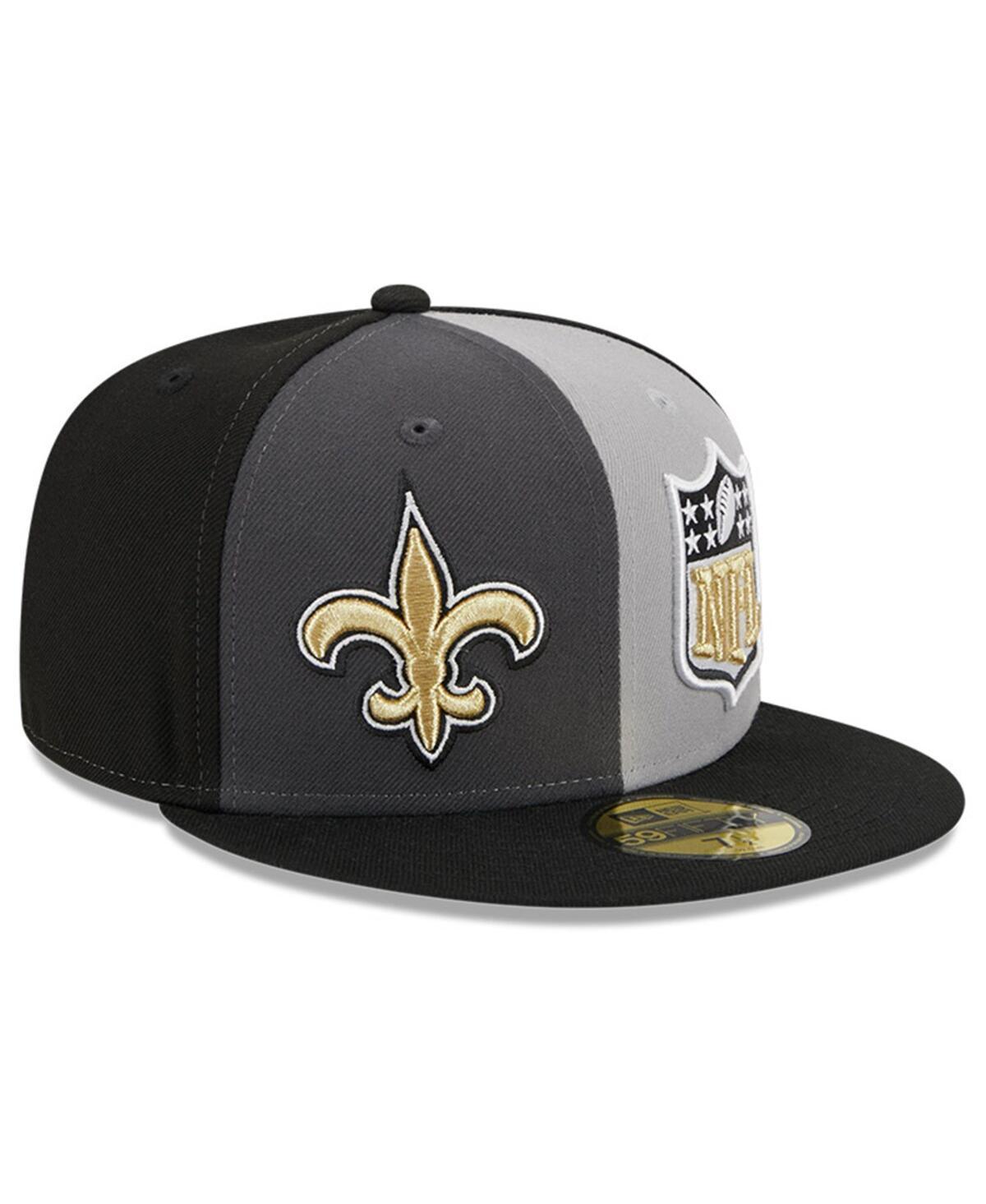 Mens New Era Gray/Black New Orleans Saints 2023 Sideline 59FIFTY Fitted Hat Product Image