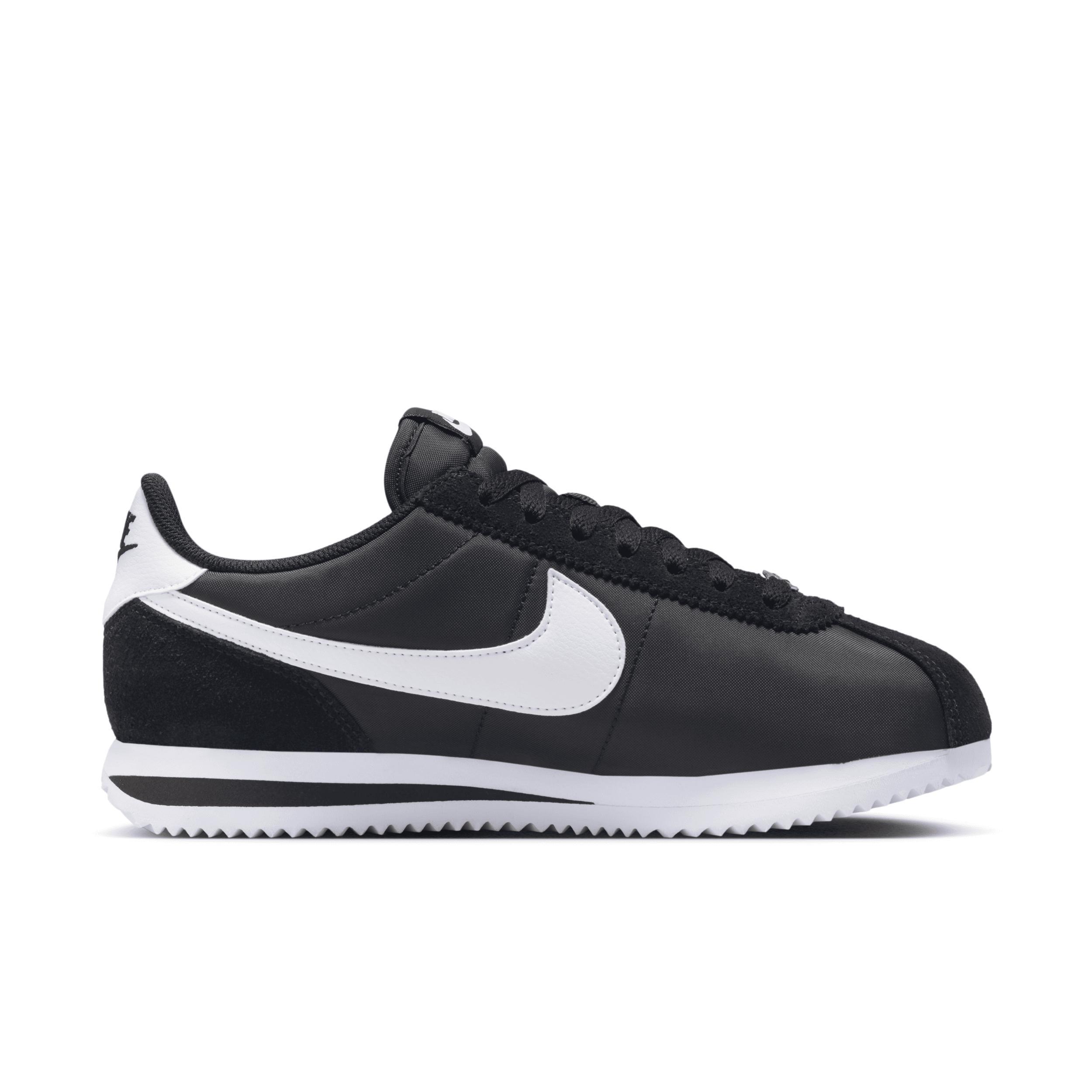 Nike Womens Classic Cortez Nylon Casual Sneakers from Finish Line - Black Product Image