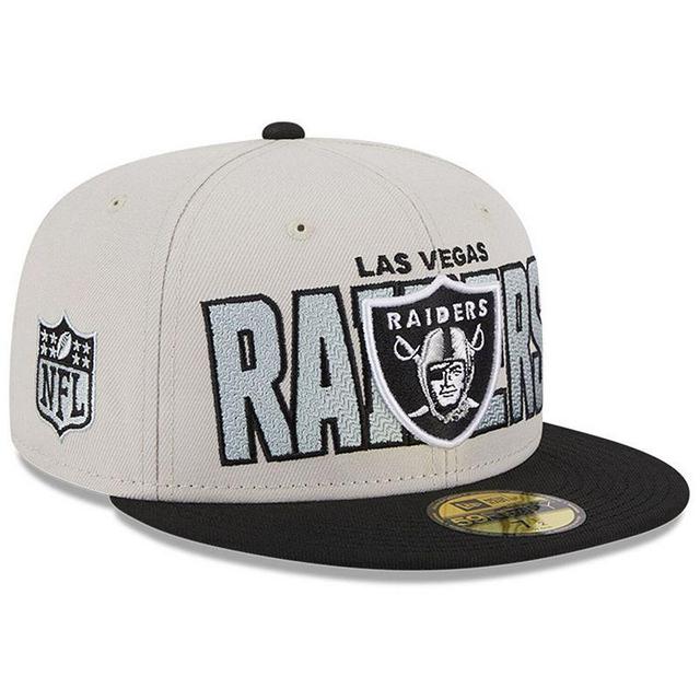 Mens New Era Stone/Black Las Vegas Raiders 2023 NFL Draft On Stage 59FIFTY Fitted Hat Product Image