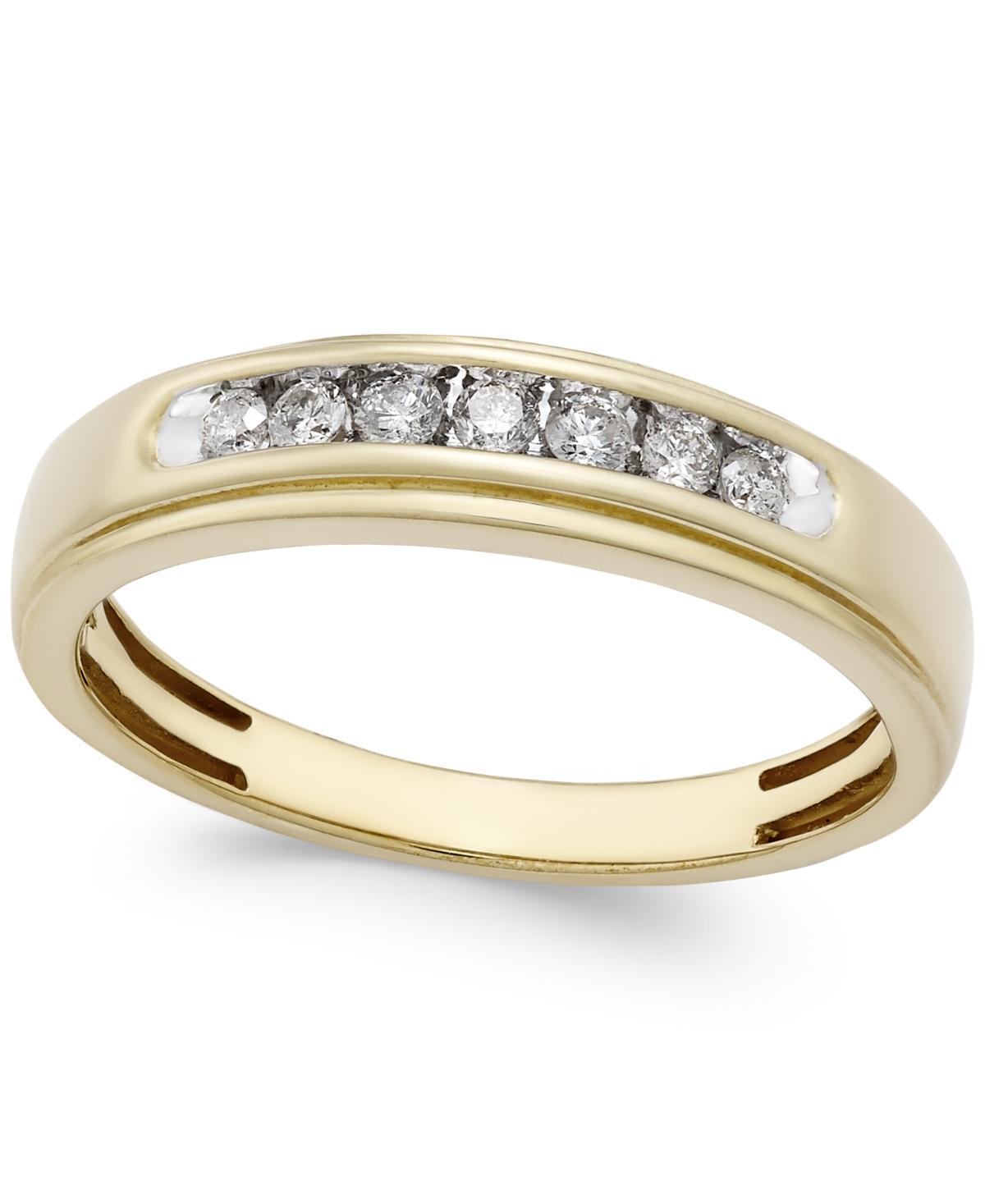 Mens Diamond Band (1/4 ct. t.w.) in 10k Gold Product Image