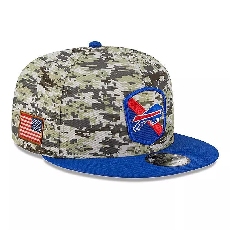 Mens New Era  Camo/Royal Buffalo Bills 2023 Salute To Service 9FIFTY Snapback Hat Product Image