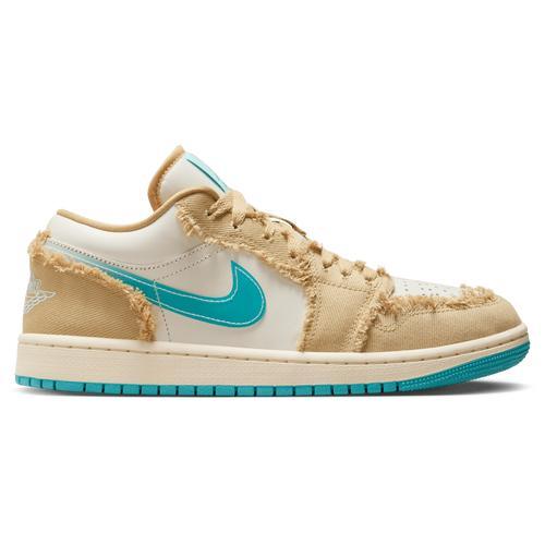 Jordan Womens Jordan AJ 1 Low - Womens Basketball Shoes Tan/Teal Product Image