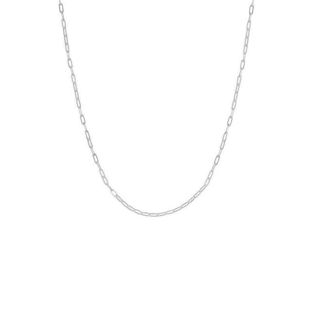 PRIMROSE Sterling Silver Oval Link Chain Necklace, Womens Grey Product Image