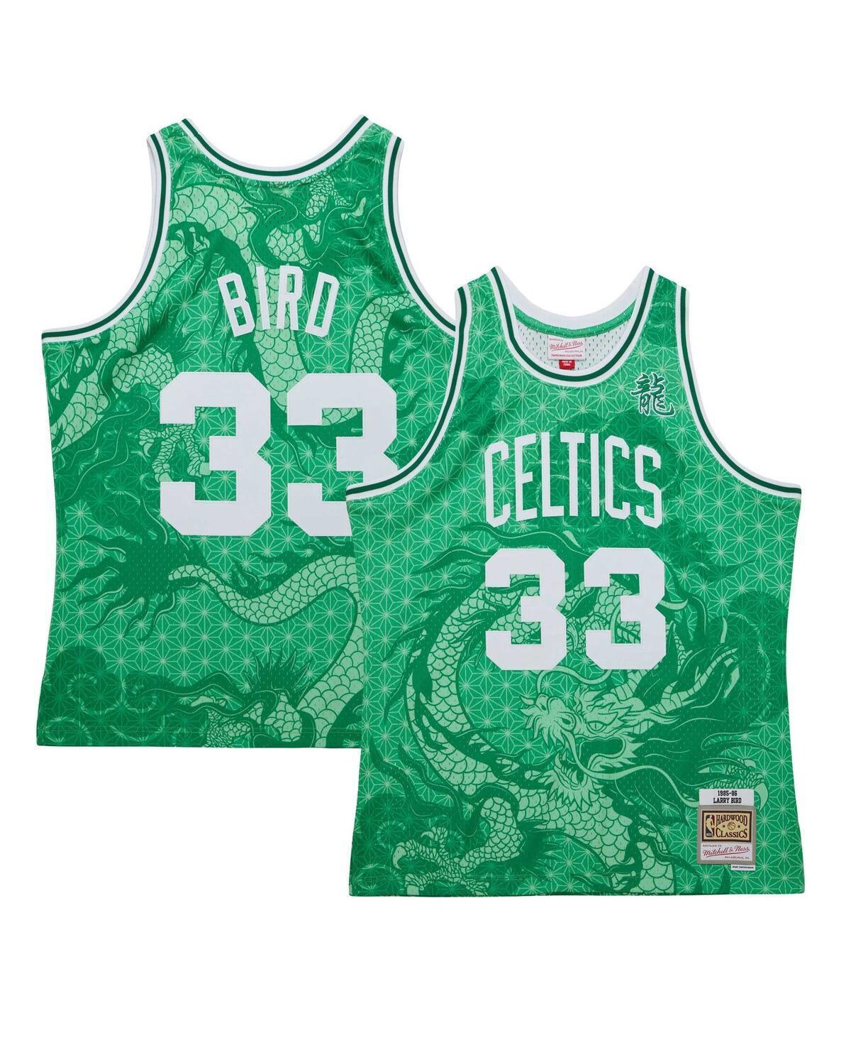 Mens Mitchell & Ness Larry Bird Kelly Green Boston Celtics 1985/86 Hardwood Classics Asian Heritage 6.0 Swingman Throwback Player Jersey - Kelly Gree Product Image