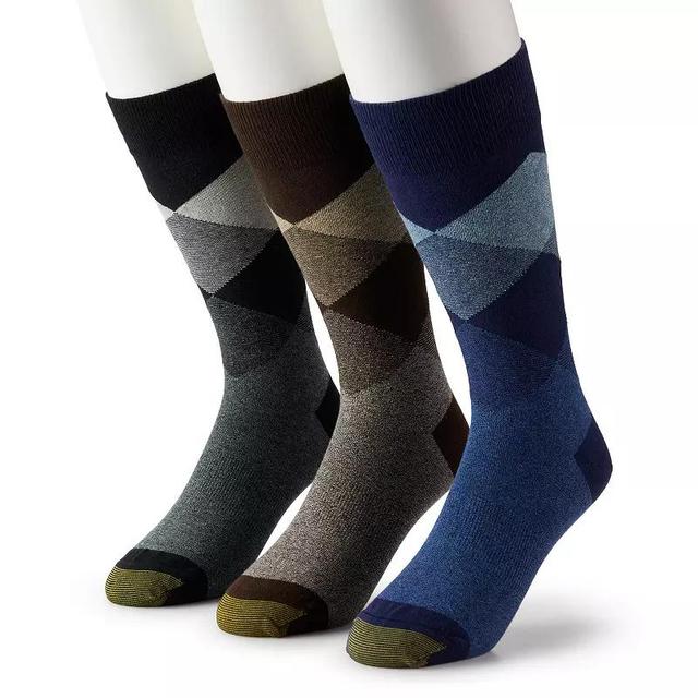 Mens GOLDTOE Diamond Plaid Crew Socks, Mens Product Image