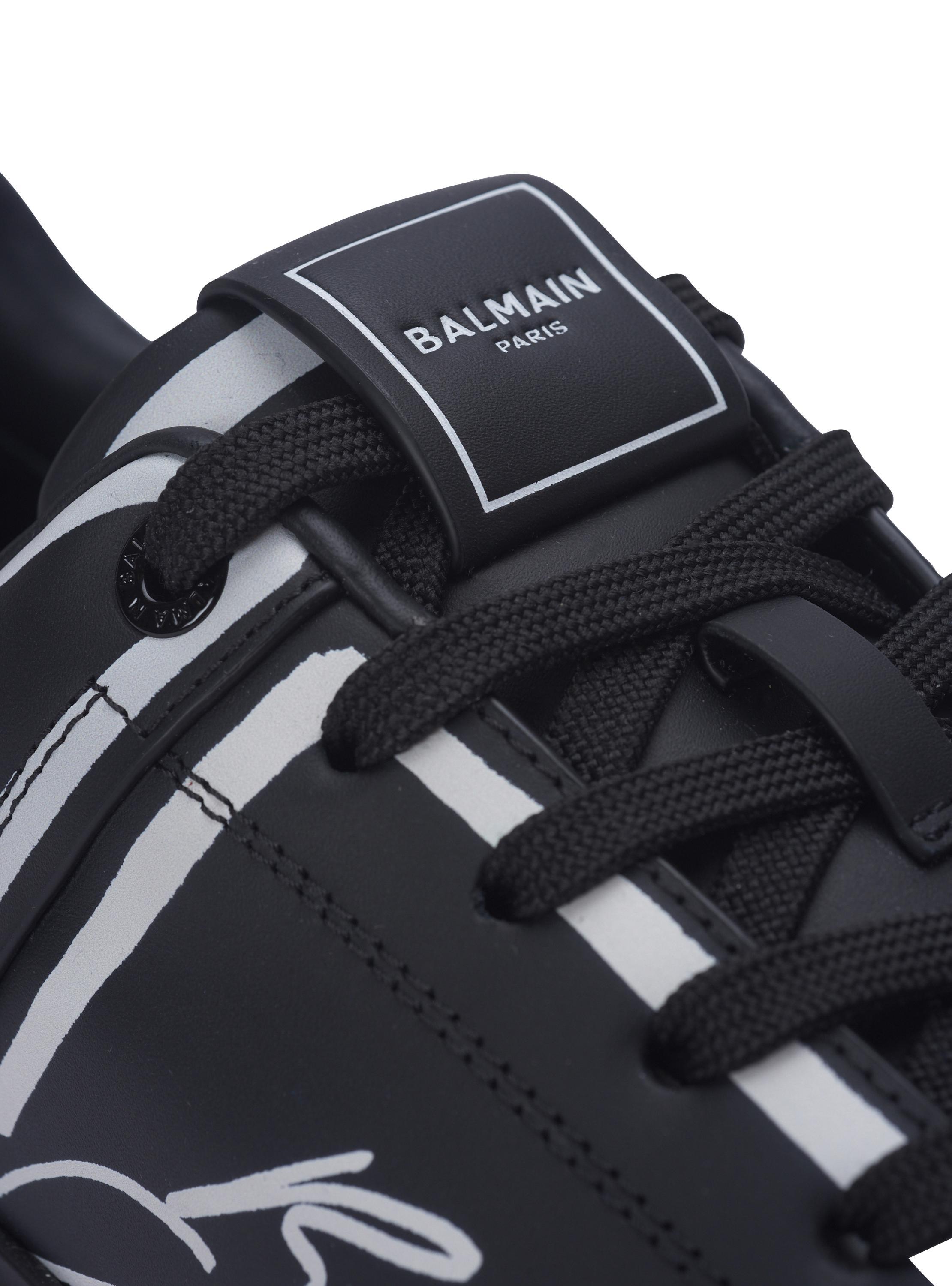 B-Court printed calfskin trainers  Product Image