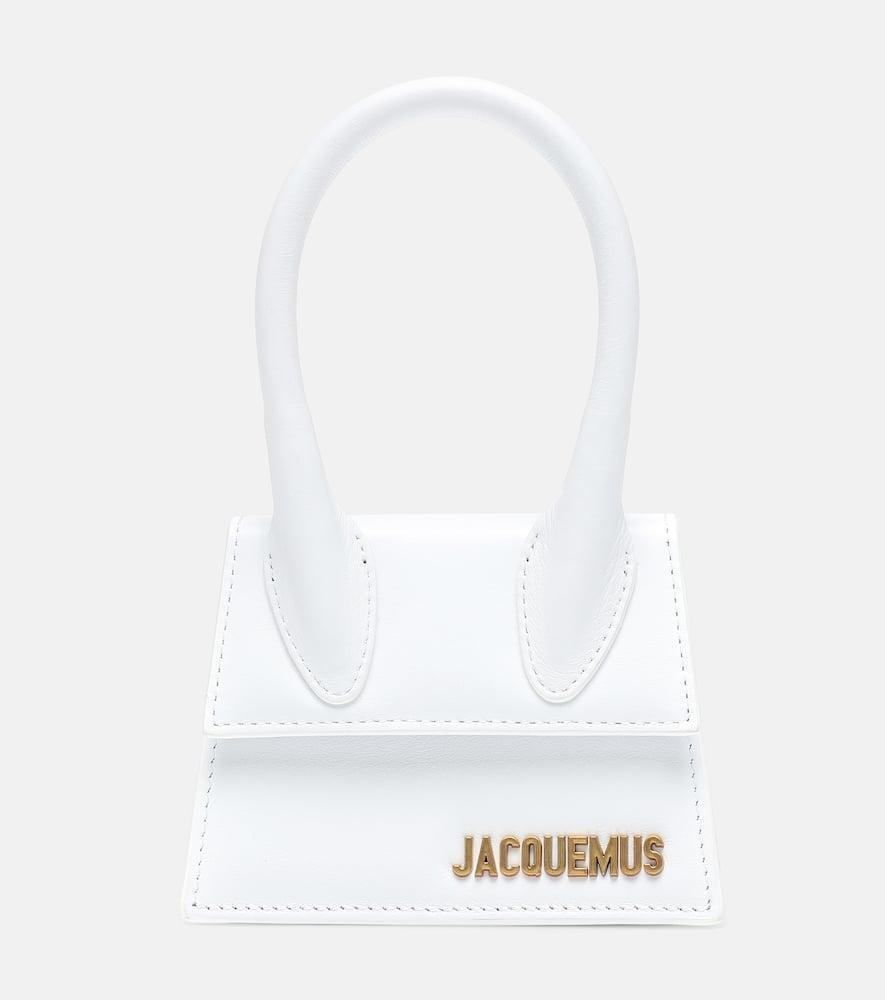 JACQUEMUS Le Chiquito Leather Tote In White Product Image