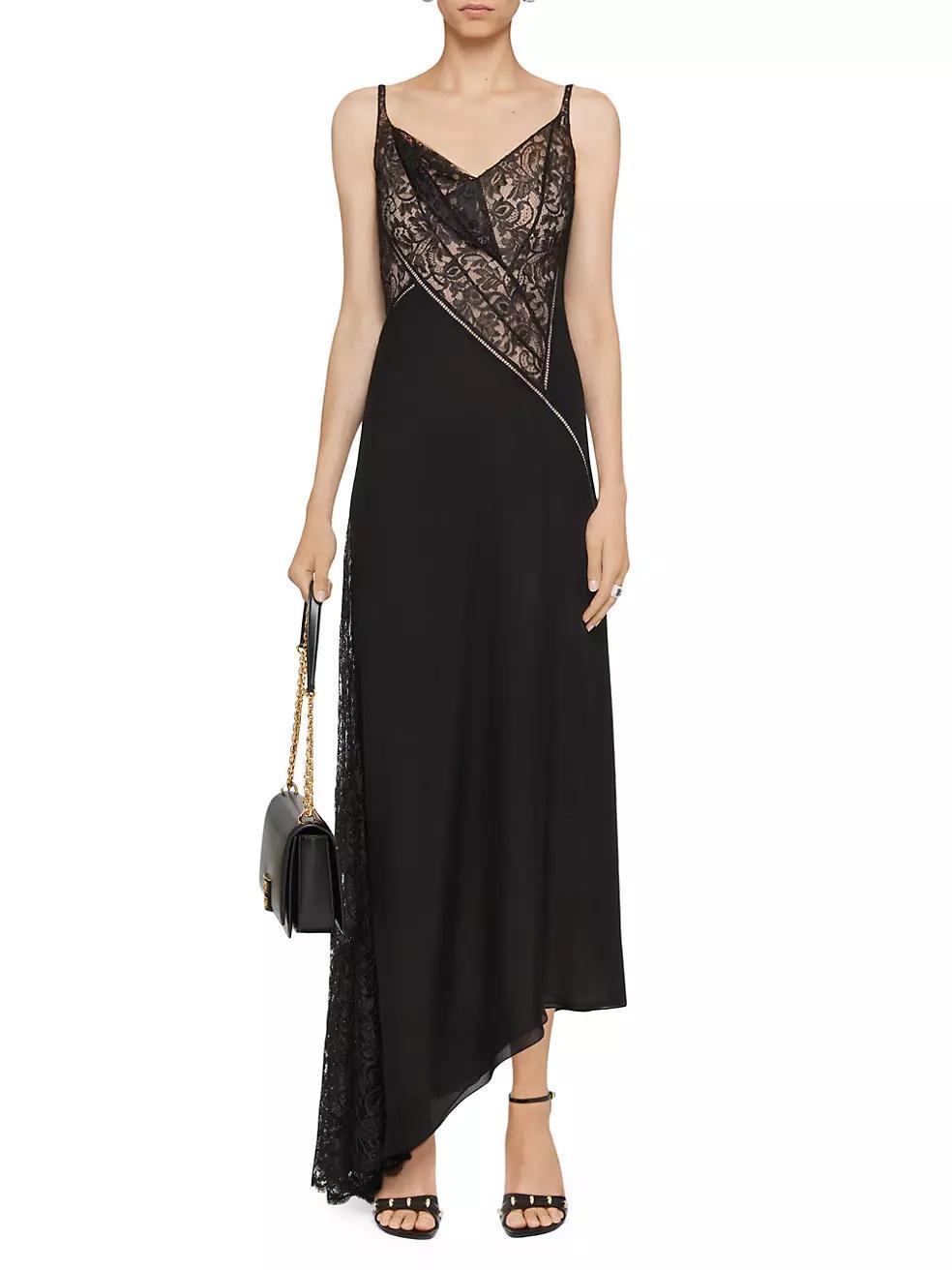 Evening Dress In Mousseline And Lace Product Image