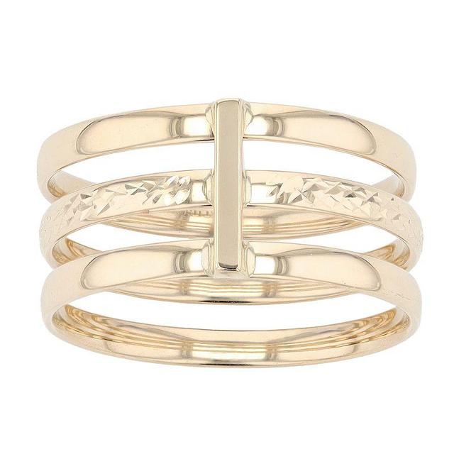 Au Naturale 14k Gold Three Band Ring, Womens Yellow Product Image