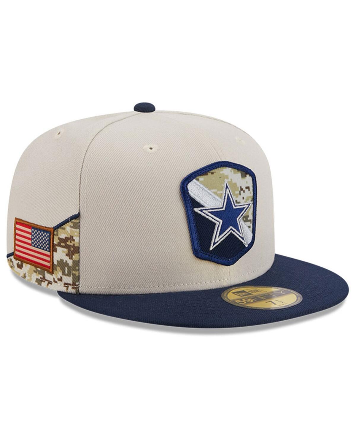 Mens New Era Stone/Navy Dallas Cowboys 2023 Salute To Service 59FIFTY Fitted Hat Product Image