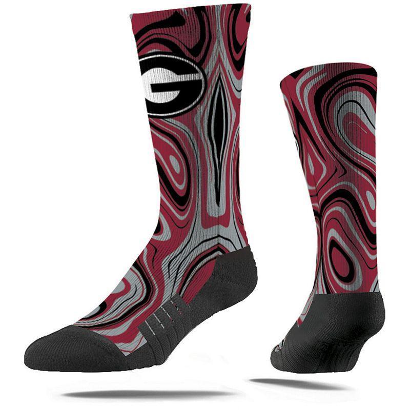 Mens Strideline Georgia Bulldogs Oil Slick Crew Socks Product Image