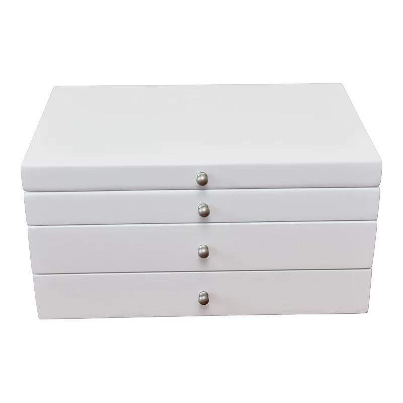 Elegant White Finish Jewelry Box, Womens Product Image