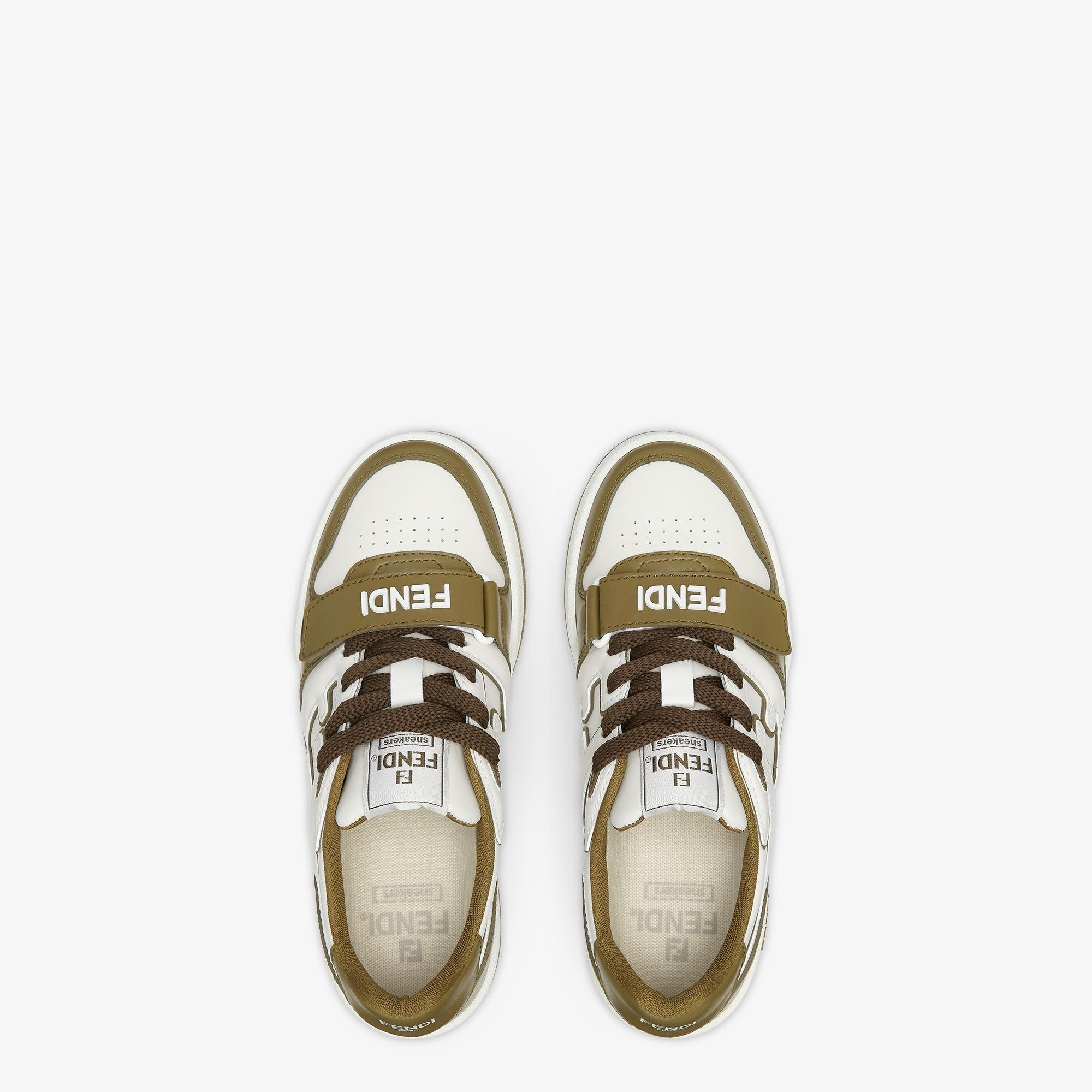 Fendi MatchGreen leather low tops Product Image