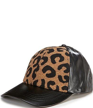 Vince Camuto Leopard Fabric Baseball Hat Product Image