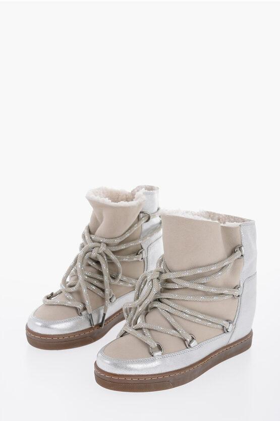 ISABEL MARANT Bekett Hidden Wedge High Top Sneaker In Ecru Product Image