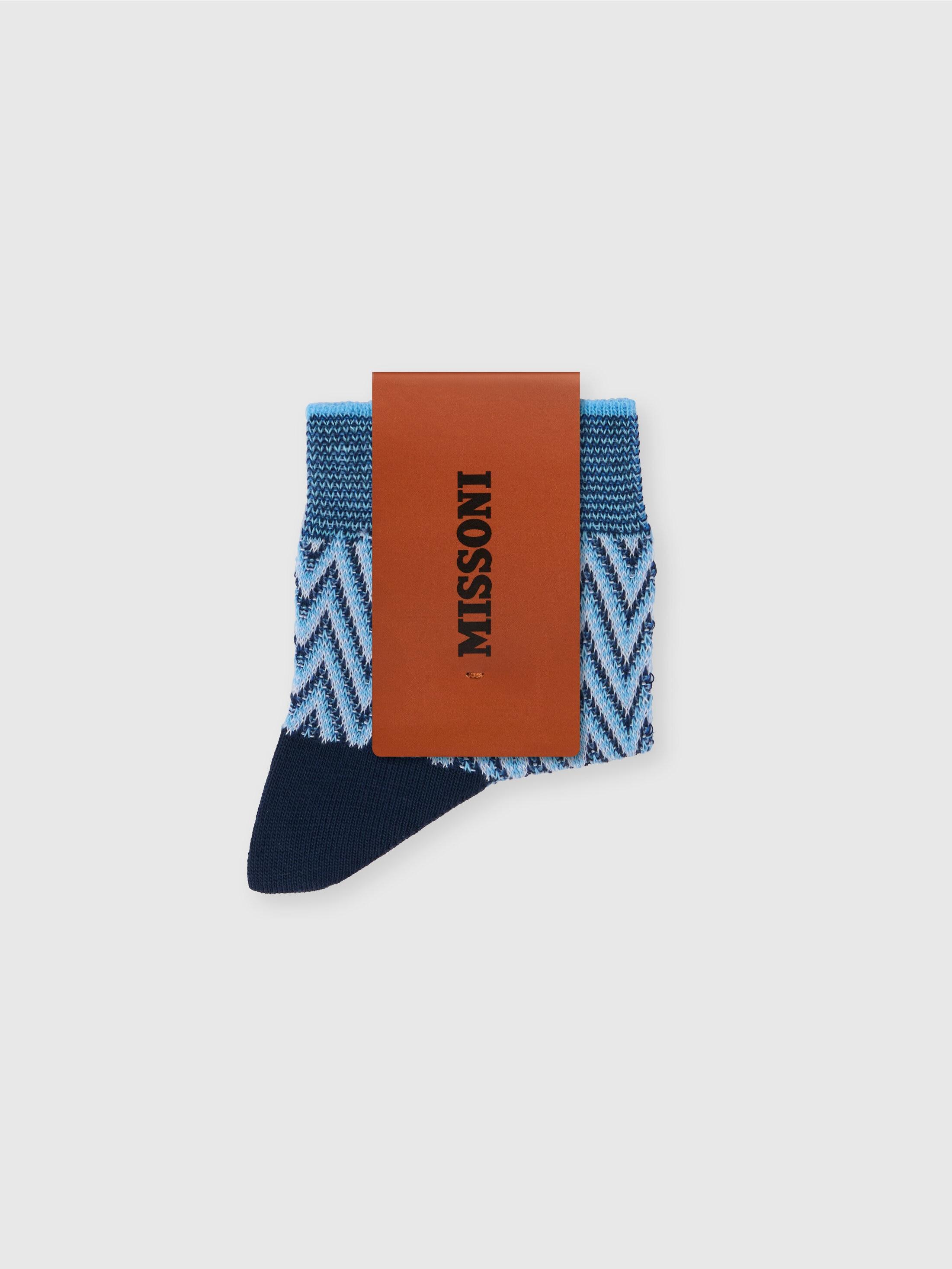 Short zig zag cotton socks Product Image