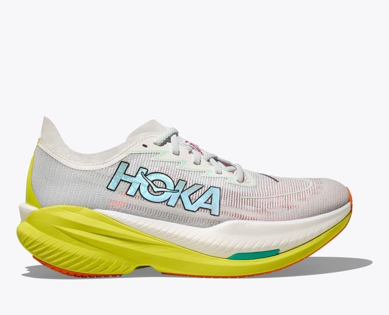 HOKA Womens Mach X 2 Shoes in Black/Electric Aqua, Size 8.5 W Product Image