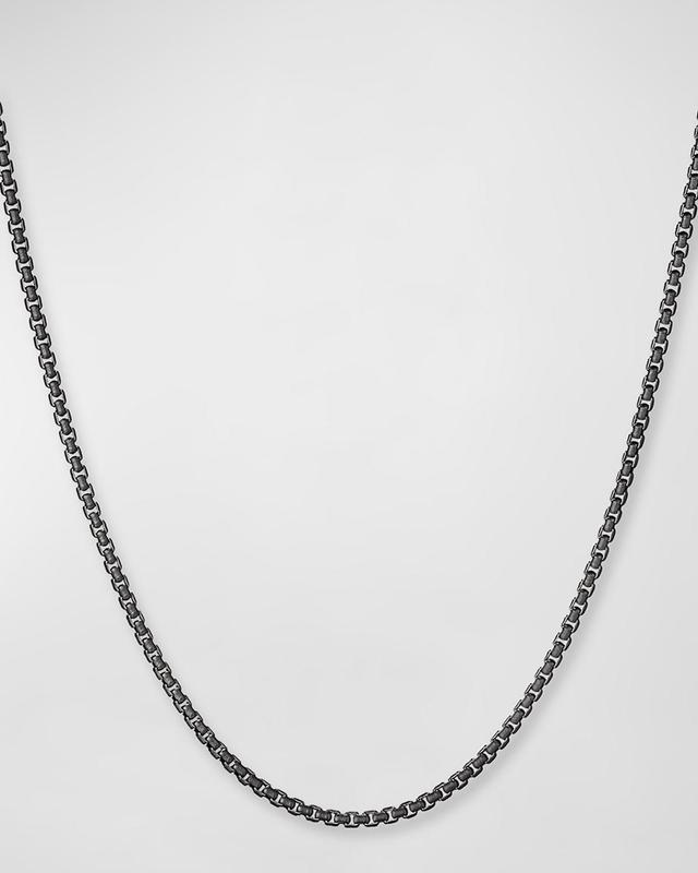 Womens Box Chain Necklace with Darkened Silver Product Image