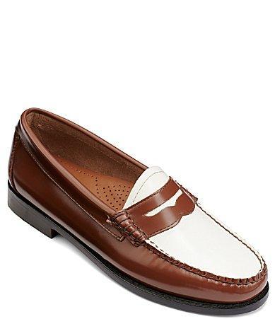 G.H. Bass Womens Whitney Weejun Color Block Leather Loafers Product Image