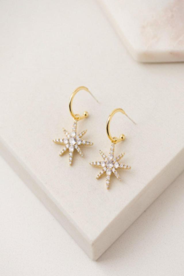 Etoile Star Hoop Earrings Product Image