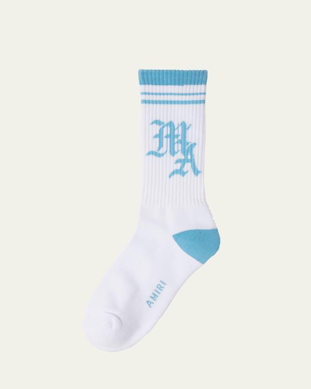 Mens Ma Striped Cotton Crew Socks Product Image