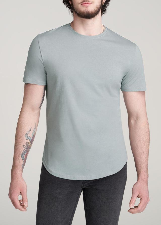 Everyday Scoop Bottom REGULAR FIT T-Shirt for Tall Men in Quarry Grey Product Image