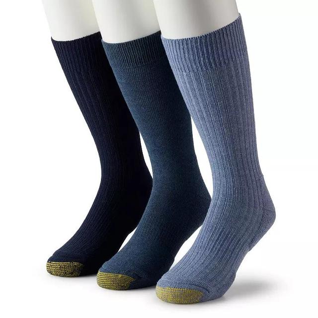 Mens GOLDTOE True Rib Cushion Crew Socks, Mens Product Image