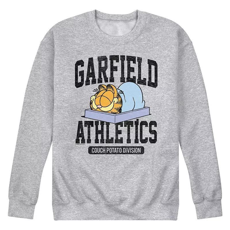 Mens Garfield athletics Coach Potato Division Fleece Sweatshirt Pink Product Image