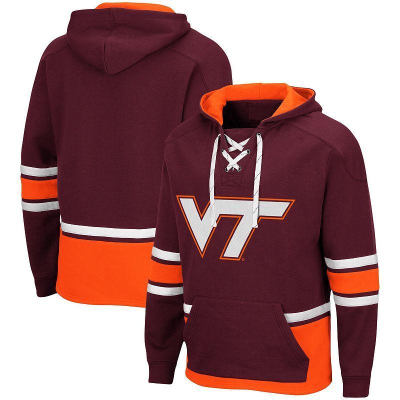 Mens Colosseum Maroon Virginia Tech Hokies Lace Up 3.0 Pullover Hoodie Product Image