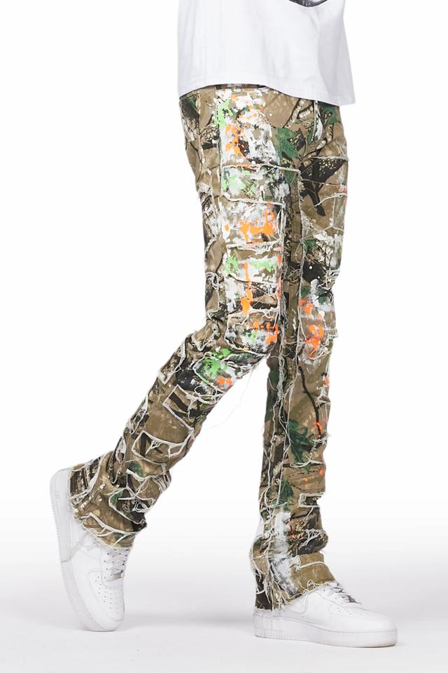 Egras Tree Camo Painter Stacked Flare Jean Male Product Image