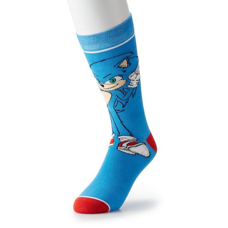 Mens Novelty Crew Socks Sonic Product Image