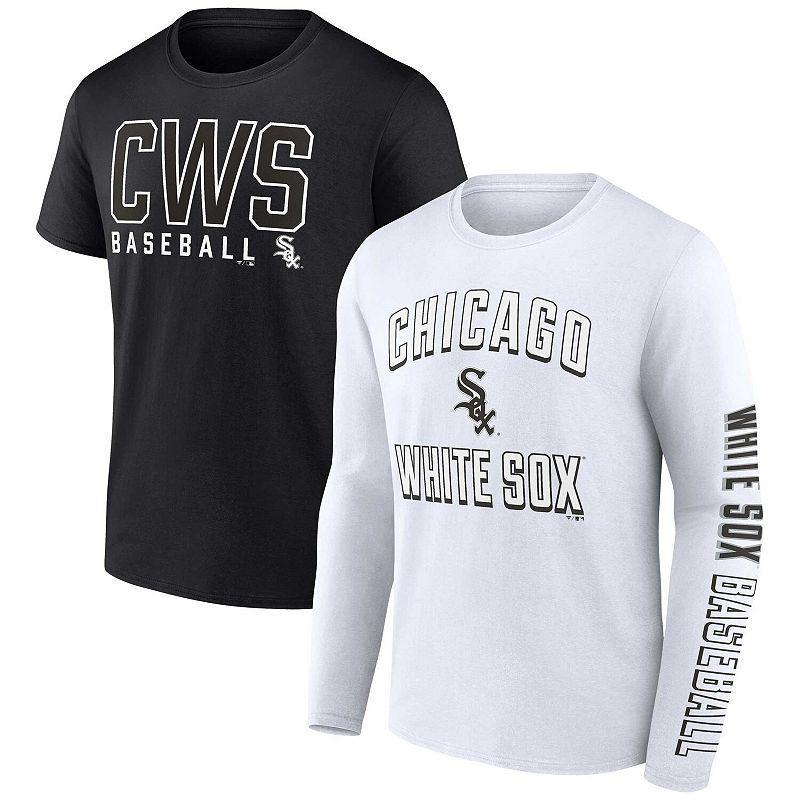 Mens Fanatics Branded Black/White Chicago White Sox Two-Pack Combo T-Shirt Set Product Image