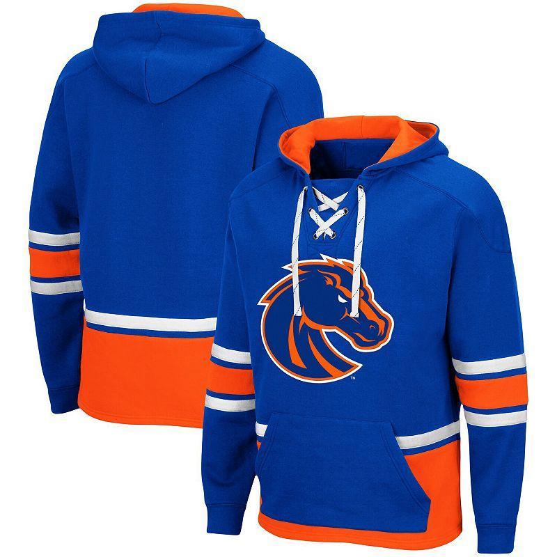 Mens Colosseum Royal Boise State Broncos Lace Up 3.0 Pullover Hoodie Product Image