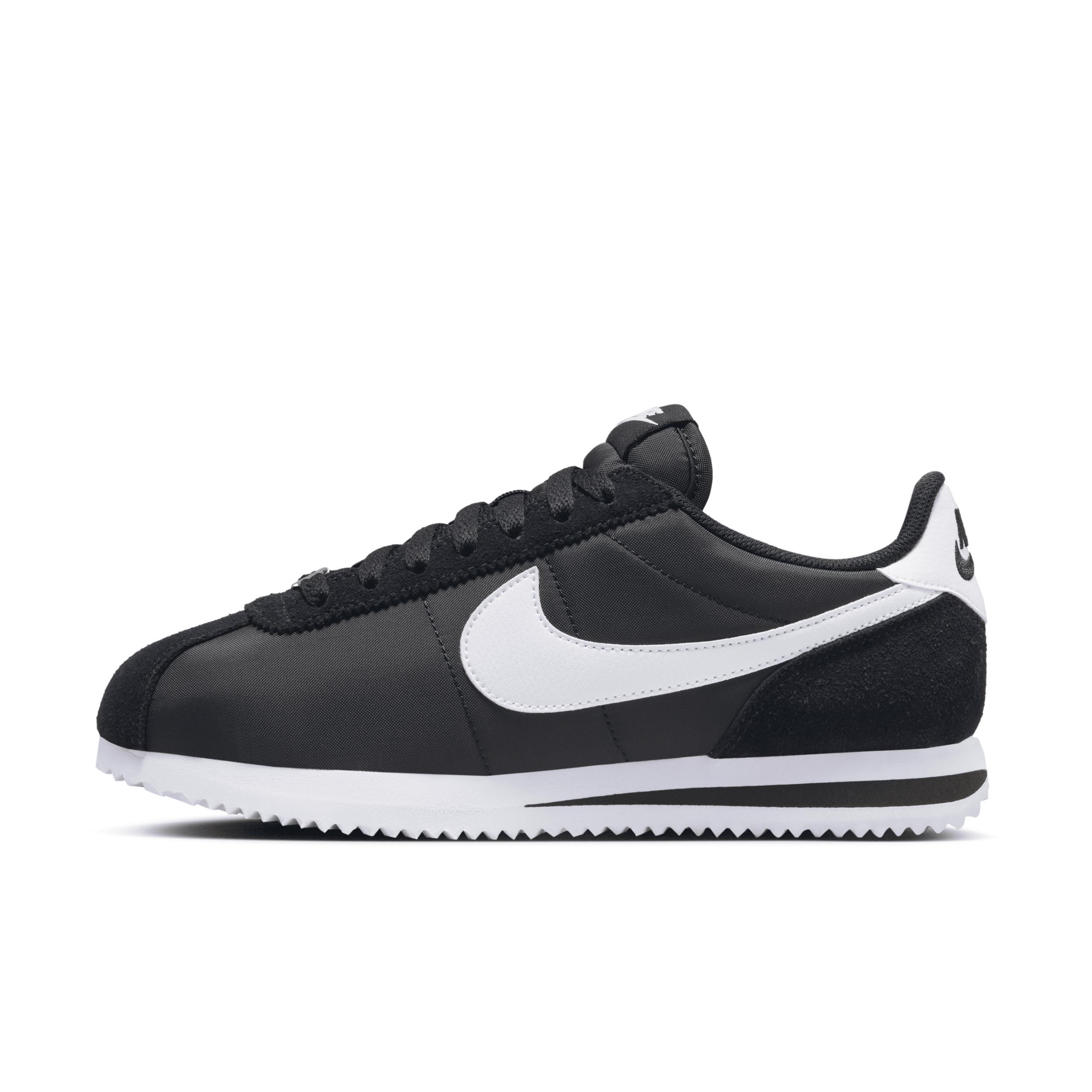 Nike Womens Classic Cortez Nylon Casual Sneakers from Finish Line - Black Product Image