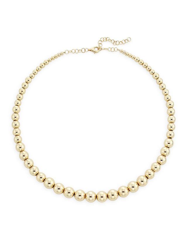 Womens 14K Yellow Gold Beaded Choker Product Image