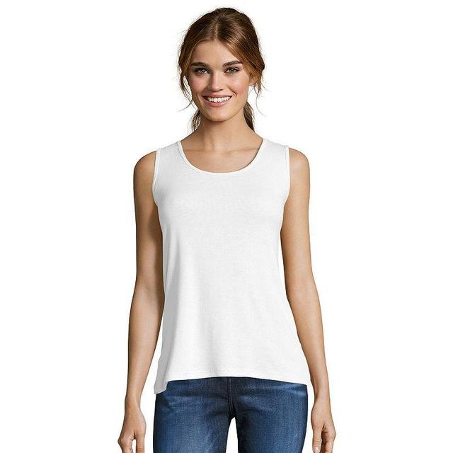 Womens Hanes Mini-Ribbed Tank Top Product Image