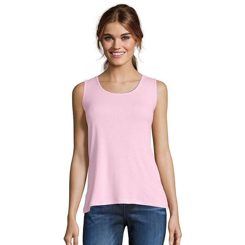 Womens Hanes Mini-Ribbed Tank Top Product Image