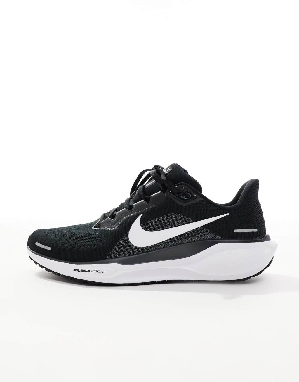 Nike Running Air Zoom Pegasus 41 sneakers in black and white Product Image