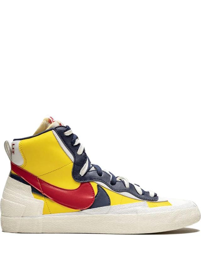 X Sacai Blazer Mid Hi-top Sneakers In Yellow Product Image