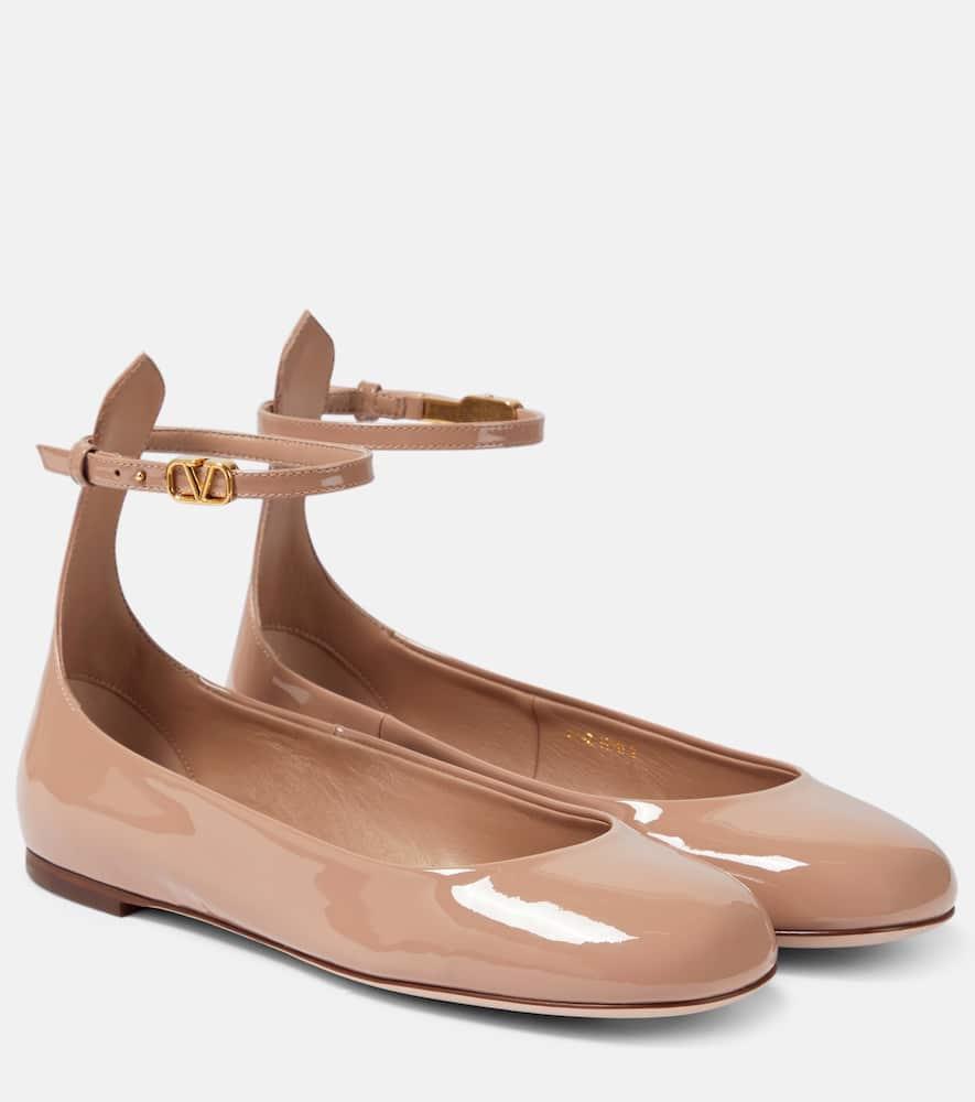 Pink Tan-go Patent Leather Ballerina Flats In Gf9 Rose Cannelle Product Image