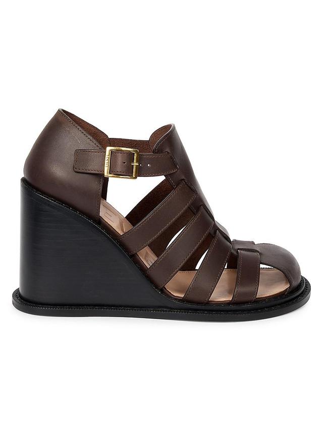 Womens Campo 90MM Leather Wedge Sandals Product Image