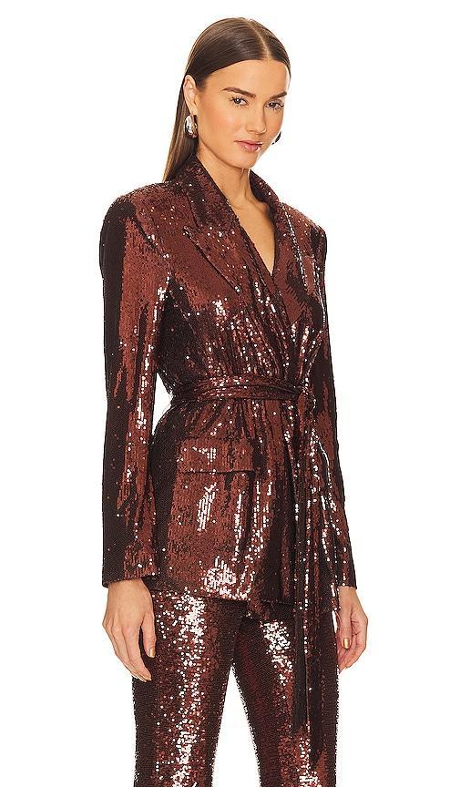 LAGENCE Jordana Sequin Wrap Jacket Product Image