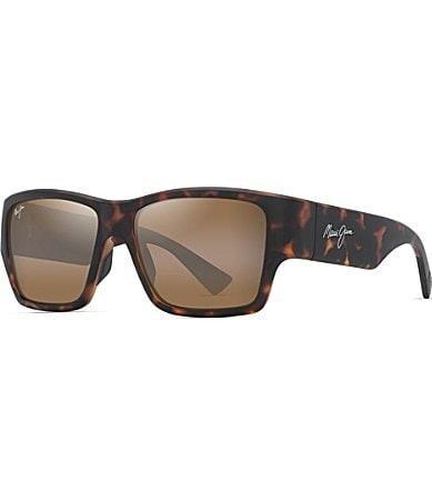 Maui Jim Mens Kaolu PolarizedPlus2 57mm Havana Wrap Sunglasses Product Image